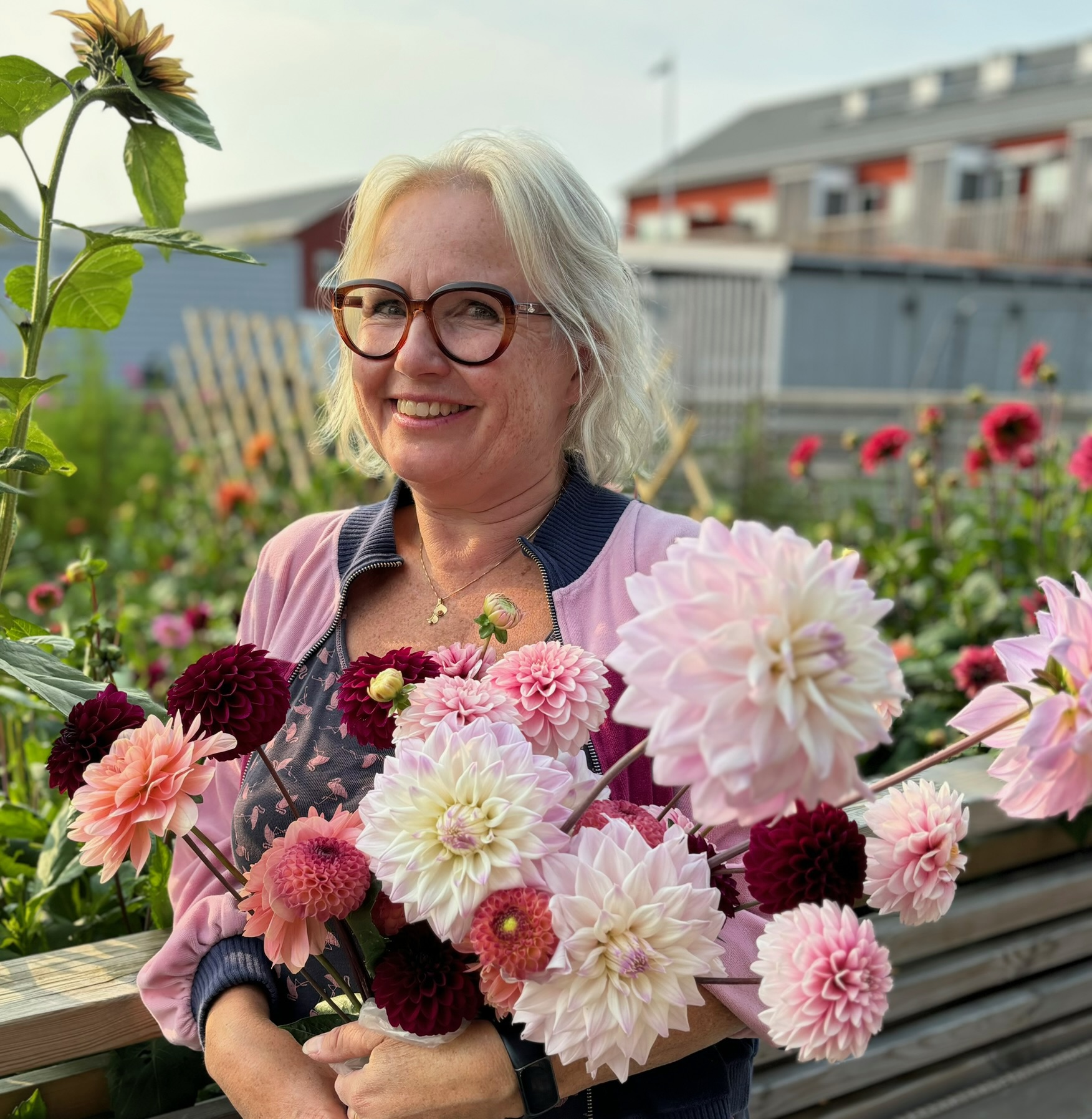 profil med blommor
